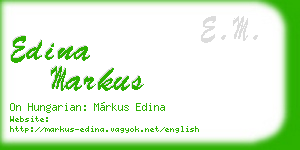 edina markus business card